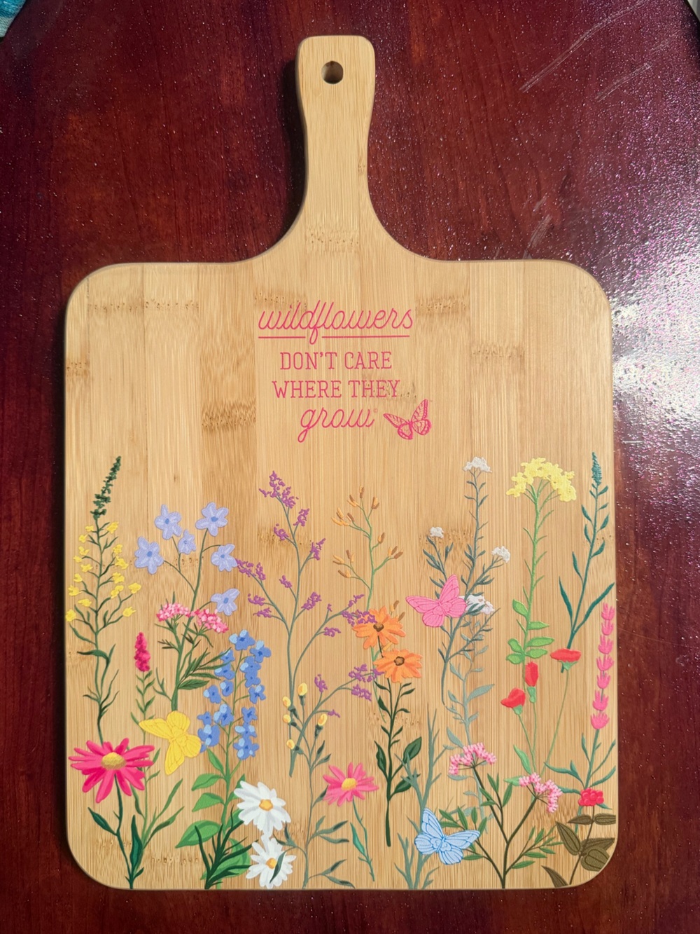 Dolly Parton Spring Wood Paddle Board - Wildflowers Don’t Care Where They Grow